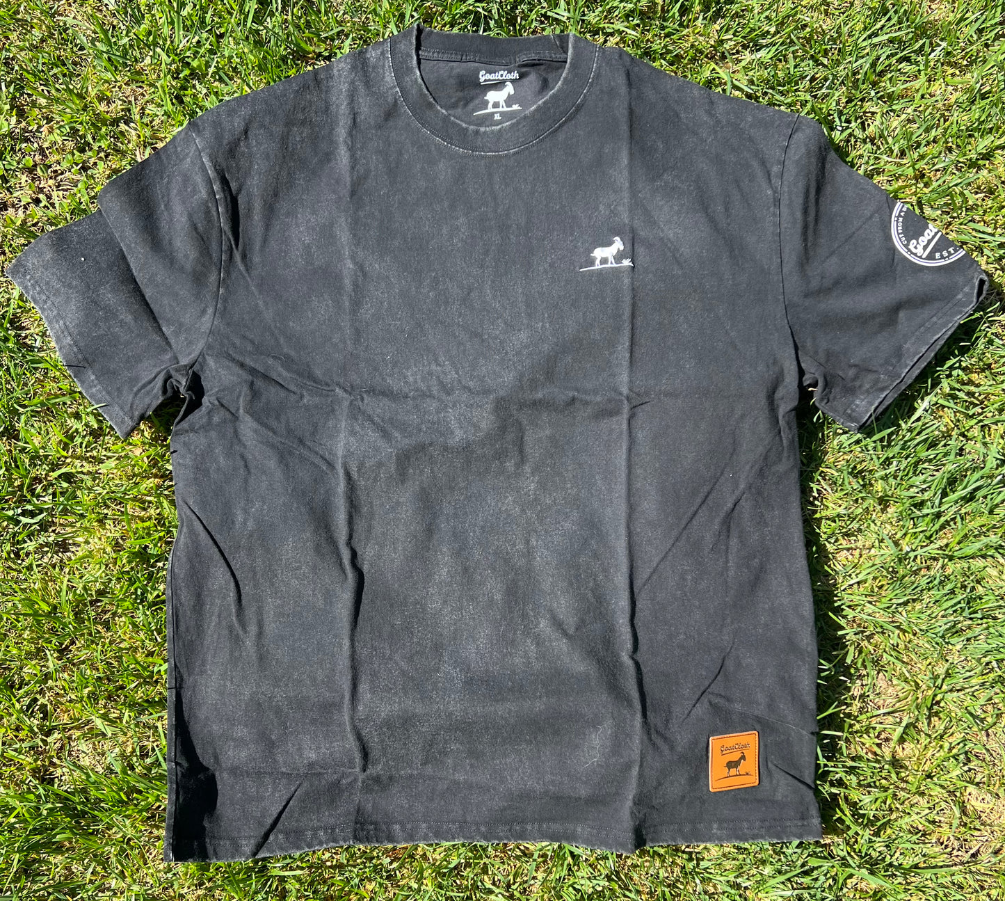 Black Distressed GoatCloth T-Shirt