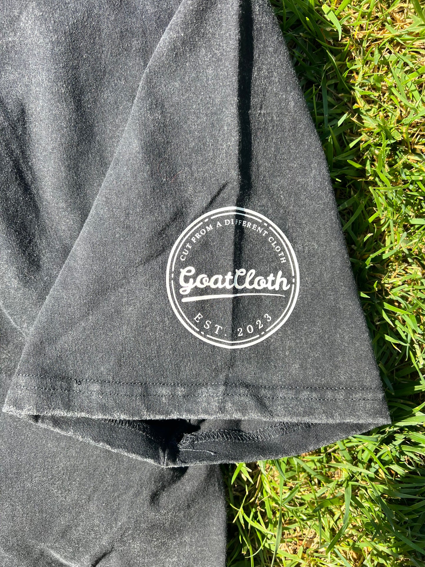 Black Distressed GoatCloth T-Shirt